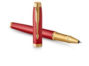 Ручка роллер Parker IM Premium T318  Red G, стержень: F, цвет чернил: black, в подарочной упаковке. — изображение 3