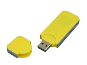 USB-флешка на 4 Гб в стиле I-phone, прямоугольнй формы, желтый — изображение 2