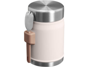 Банка для еды объемом 400 мл с ложкой-вилкой Stanley Legendary - Light pink — изображение 2