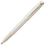 Ручка роллер Parker IM Professionals Monochrome Champagne, стержень:F, цвет чернил: black, в подарочной упаковке.