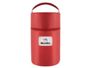 Термос для еды Relaxika 301 в чехле, 1000 мл, стальной — изображение 11