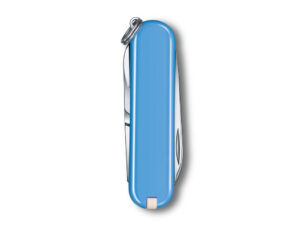 Нож-брелок VICTORINOX Classic SD Colors Summer Rain, 58 мм, 7 функций, голубой — изображение 3