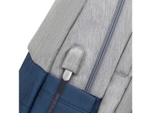 RIVACASE 7567 grey/dark blue рюкзак для ноутбука 17.3 / 6 — изображение 8