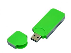 USB-флешка на 4 Гб в стиле I-phone, прямоугольнй формы, зеленый — изображение 2