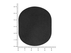 ПАТЧ ОВАЛ nubuk (чёрный) 6,0 х 5,0 см — изображение 3