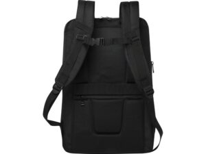Expedition Pro расширяемый рюкзак для ноутбука из переработанных материалов по стандарту GRS,17 дюймов, объемом 35 л - сплошной черный — изображение 3