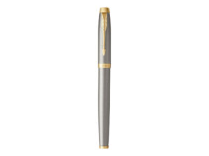 Перьевая ручка Parker IM Metal Brushed Metal GT, перо: F, цвет чернил: blue — изображение 2