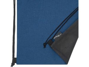 Рюкзак со шнурком Ross из переработанного ПЭТ, heather navy — изображение 5