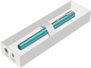 Ручка-роллер Parker Vector XL Teal CT, цвет чернил black, стержень: F, в подарочной упаковке. — изображение 11