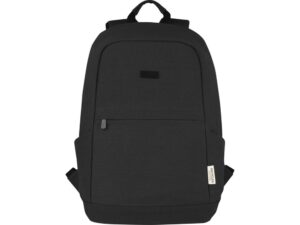 Рюкзак для ноутбука 15,6 дюймов с защитой от кражи Joey объемом 18 л из брезента, переработанного по стандарту GRS, черный — изображение 2