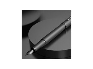 Перьевая ручка Parker IM Monochrome Black, перо:F, цвет чернил: blue, в подарочной упаковке. — изображение 9