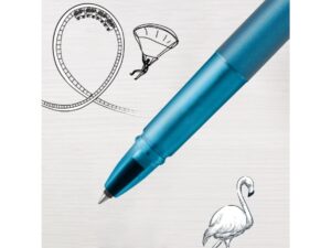 Ручка-роллер Parker Vector XL Teal CT, цвет чернил black, стержень: F, в подарочной упаковке. — изображение 18