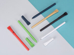 Ручка картонная с колпачком Recycled, зеленый классик — изображение 4