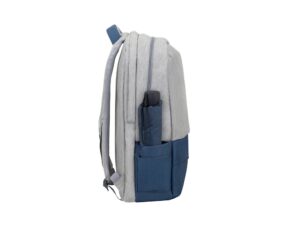RIVACASE 7567 grey/dark blue рюкзак для ноутбука 17.3 / 6 — изображение 7