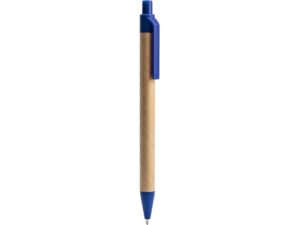 Ручка шариковая ALDER из переработанного картона, натуральный/королевский синий — изображение 5