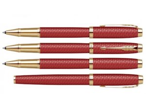 Ручка роллер Parker IM Premium T318  Red G, стержень: F, цвет чернил: black, в подарочной упаковке. — изображение 5