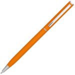 Ручка металлическая шариковая Slim, оранжевый