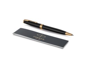 Ручка шариковая Parker Sonnet Core Black Lacquer GT, черный/золотистый — изображение 3