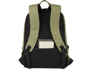 Рюкзак для ноутбука 15,6 дюймов с защитой от кражи Joey объемом 18 л из брезента, переработанного по стандарту GRS, оливковый — изображение 6