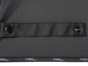 Зонт-трость полуавтоматический Ferre Milano, черный — изображение 10