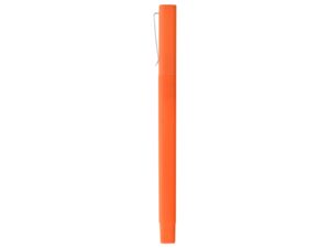 Ручка шариковая пластиковая Quadro Soft, квадратный корпус с покрытием софт-тач, оранжевый — изображение 4