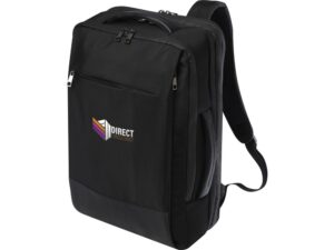 Expedition Pro расширяемый рюкзак для ноутбука из переработанных материалов по стандарту GRS,17 дюймов, объемом 35 л - сплошной черный — изображение 9
