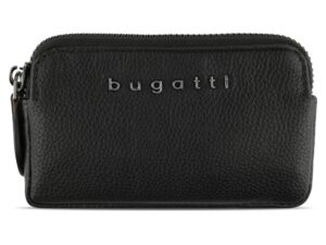 Ключница BUGATTI Bella, чёрная, воловья кожа/полиэстер, 12х1,5х7 см — изображение 2
