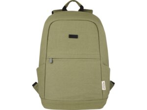 Рюкзак для ноутбука 15,6 дюймов с защитой от кражи Joey объемом 18 л из брезента, переработанного по стандарту GRS, оливковый — изображение 2