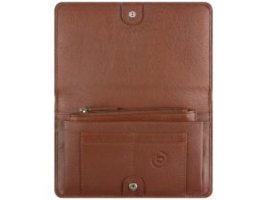 Кошелёк женский BUGATTI Lady Top, коньячный, натуральная воловья кожа, 19,5х2х11,2 см — изображение 3