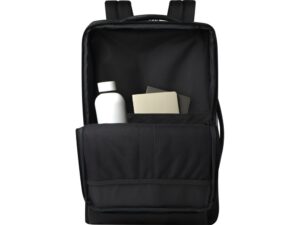 Expedition Pro расширяемый рюкзак для ноутбука из переработанных материалов по стандарту GRS,17 дюймов, объемом 35 л - сплошной черный — изображение 5