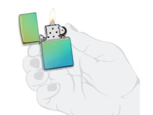 Зажигалка ZIPPO Classic с покрытием High Polish Teal, латунь/сталь, зелёная, глянцевая, 38x13x57 мм — изображение 4