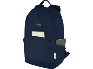 Рюкзак для ноутбука 15,6 дюймов с защитой от кражи Joey объемом 18 л из брезента, переработанного по стандарту GRS, темно-синий — изображение 5