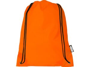 Рюкзак со шнурком Oriole из переработанного ПЭТ, оранжевый — изображение 2