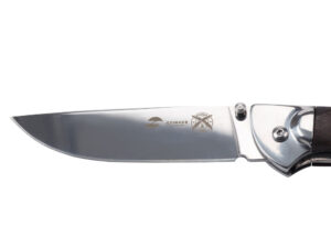 Нож складной Stinger, 105 мм, (серебристый), материал рукояти: сталь/дерево (серебристо-коричневый) — изображение 4