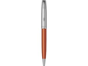 Шариковая ручка Parker Sonnet Essentials Orange SB Steel CT, цвет чернил black, перо: M, в подарочной упаковке. — изображение 4
