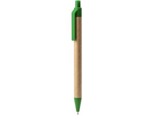 Ручка шариковая ALDER из переработанного картона, натуральный/папоротник — изображение 2