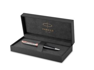 Шариковая ручка Parker Sonnet Premium Metal & Grey Lacquer PGT, стержень: M, цвет чернил: black , в подарочной упаковке — изображение 2