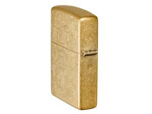 Зажигалка ZIPPO Classic с покрытием Tumbled Brass, латунь/сталь, золотистая, матовая, 38x13x57 мм — изображение 6