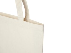 Orissa эко-сумка из органического материала GOTS с широким дном, 180 г/м², 11 л - Натуральный — изображение 5