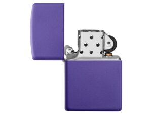 Зажигалка ZIPPO Classic с покрытием Purple Matte, латунь/сталь, фиолетовая, матовая, 38x13x57 мм — изображение 3