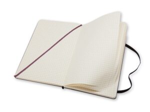 Записная книжка Moleskine Classic (в клетку) в твердой обложке, Large (13х21см), черный — изображение 3