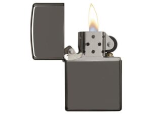 Зажигалка ZIPPO Classic с покрытием Black Ice, латунь/сталь, чёрная, глянцевая, 38x13x57 мм — изображение 4