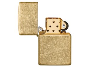 Зажигалка ZIPPO Classic с покрытием Tumbled Brass, латунь/сталь, золотистая, матовая, 38x13x57 мм — изображение 7