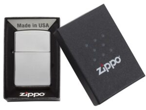 Зажигалка ZIPPO Classic с покрытием High Polish Chrome, латунь/сталь, серебристая, 38x13x57 мм — изображение 6