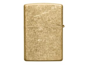Зажигалка ZIPPO Classic с покрытием Tumbled Brass, латунь/сталь, золотистая, матовая, 38x13x57 мм — изображение 4
