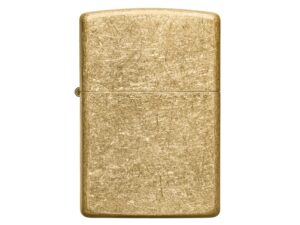 Зажигалка ZIPPO Classic с покрытием Tumbled Brass, латунь/сталь, золотистая, матовая, 38x13x57 мм — изображение 3