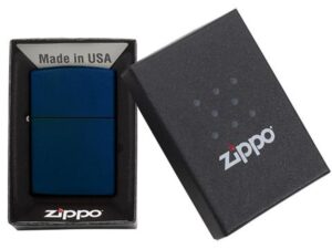 Зажигалка ZIPPO Classic с покрытием Navy Matte, латунь/сталь, синяя, матовая, 38x13x57 мм — изображение 6