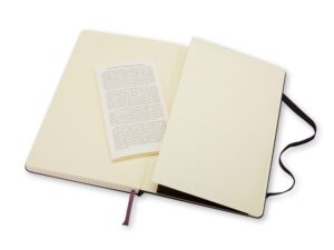 Записная книжка Moleskine Classic (в клетку) в твердой обложке, Large (13х21см), черный — изображение 4