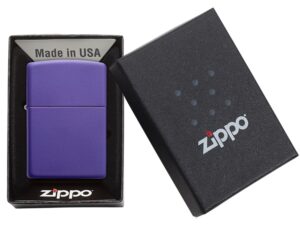 Зажигалка ZIPPO Classic с покрытием Purple Matte, латунь/сталь, фиолетовая, матовая, 38x13x57 мм — изображение 7