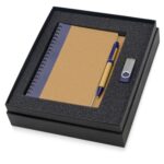 Подарочный набор Essentials с флешкой и блокнотом А5 с ручкой, синий